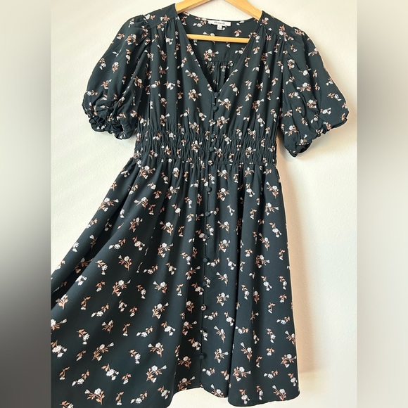 Madewell Black Floral Mini Dress - Picture 7 of 11